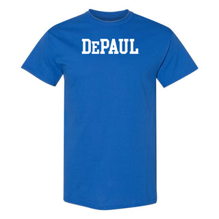 DePaul University Blue Demons Basic Block Short Sleeve T Shirt - Royal