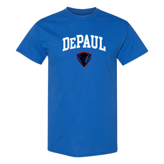 DePaul University Blue Demons Arch Logo Short Sleeve T-Shirt - Royal