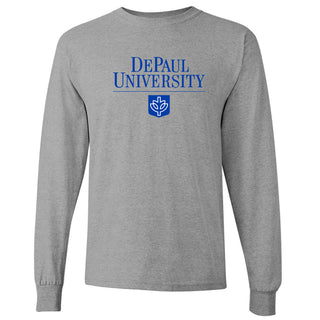 DePaul Institutional Logo Long Sleeve - Sport Grey