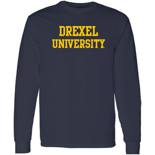 Drexel University Dragons Basic Block Long Sleeve - Navy