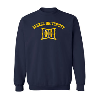 Drexel University Dragons Arch Logo Crewneck Sweatshirt - Navy