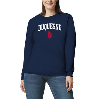 Duquesne Arch Logo Long Sleeve - Navy