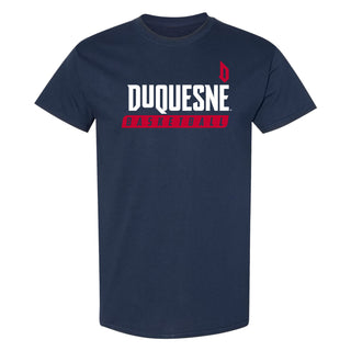 Duquesne Basketball Slant T-Shirt - Navy