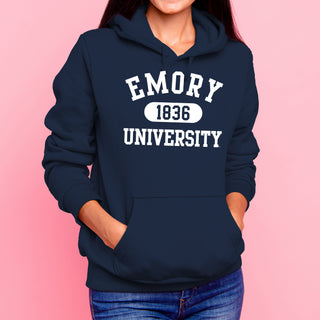 Emory University Eagles Athletic Arch Heavy Blend Hoodie - Navy