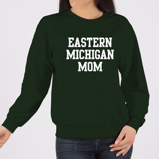 Eastern Michigan Basic Block Mom Crewneck - Forest