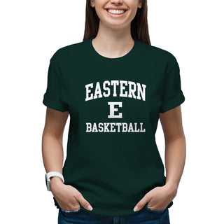 Eastern Michigan Arch Logo Basketball T-Shirt - Forest