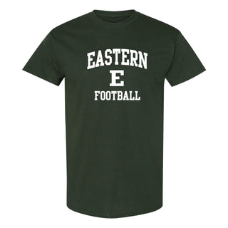 Eastern Michigan Arch Logo Football T-Shirt - Forest