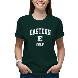 Eastern Michigan Arch Logo Golf T-Shirt - Forest