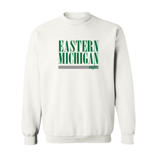 Eastern Michigan Boldline Crewneck - White