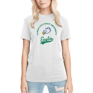 FGCU Retro Script NLA Triblend - Heather White