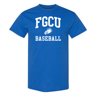 Florida Gulf Coast University Eagles Arch Logo Baseball Short Sleeve T Shirt - Royal