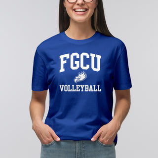 Florida Gulf Coast University Eagles Arch Logo Volleyball Short Sleeve T Shirt - Royal