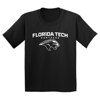 Florida Institute of Technology Panthers Arch Logo Youth T Shirt - Black