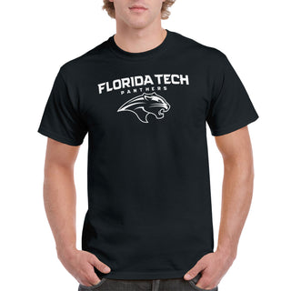 Florida Institute of Technology Panthers Arch Logo Short Sleeve T Shirt - Black