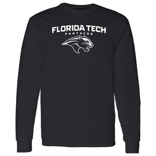 Florida Institute of Technology Panthers Arch Logo Long Sleeve T Shirt - Black