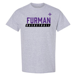 Furman University Paladins Basketball Slant T Shirt - Sport Grey