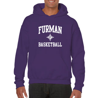 Furman Arch Logo Basketball Hoodie - Purple