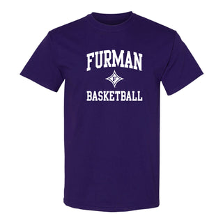 Furman Arch Logo Basketball T-Shirt - Purple
