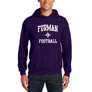 Furman Arch Logo Football Hoodie - Purple