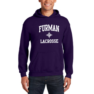Furman Arch Logo Lacrosse Hoodie - Purple
