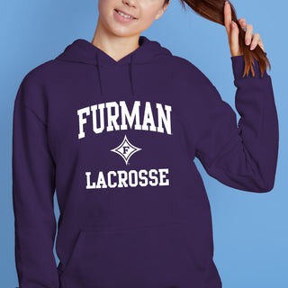 Furman Arch Logo Lacrosse Hoodie - Purple