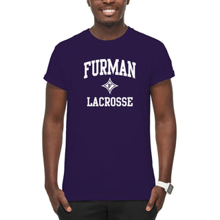 Furman Arch Logo Lacrosse T-Shirt - Purple