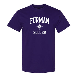 Furman Arch Logo Soccer T-Shirt - Purple