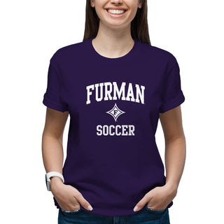 Furman Arch Logo Soccer T-Shirt - Purple