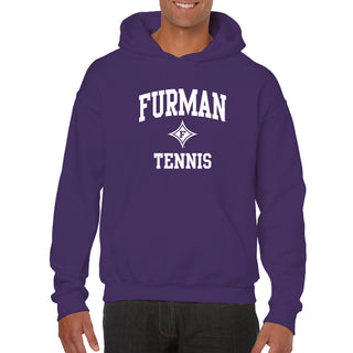 Furman Arch Logo Tennis Hoodie - Purple