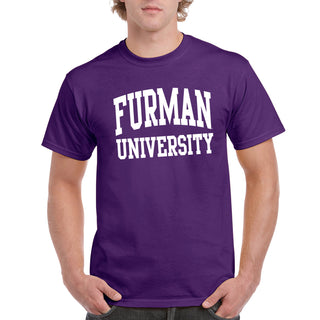 Furman University Paladins Front Back Print T Shirt - Purple