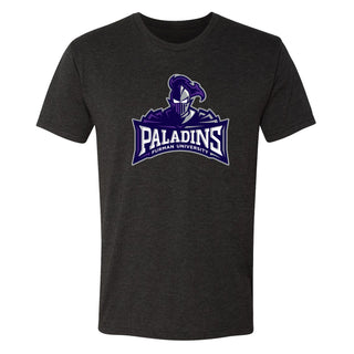 Furman Mascot Spirit Mark Triblend T-Shirt - Vintage Black