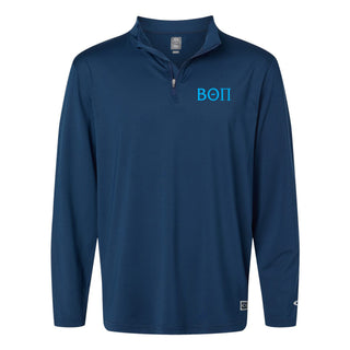 Beta Theta Pi Greek Letter Block LC Oakley Podium Quarter-Zip - Team Navy