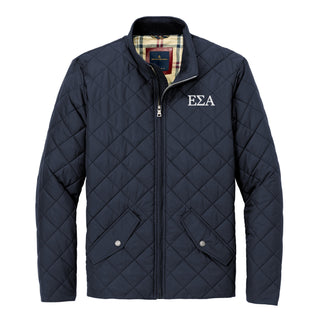 Epsilon Sigma Alpha Greek Letter Block LC Brooks Brothers Quilted Jacket - Night Navy