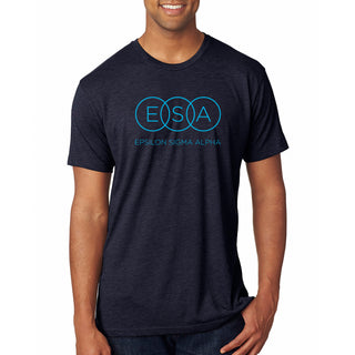 Epsilon Sigma Alpha Primary Logo NLA Triblend T-Shirt - Vintage Navy