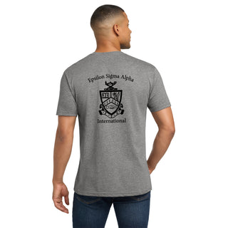 Epsilon Sigma Alpha Greek LC & Back Print Triblend T-Shirt - Premium Heather
