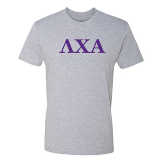 Lambda Chi Alpha Greek Letter Block NLA T-Shirt - Heather