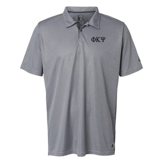 Phi Kappa Psi Greek Letter Block LC Oakley Hydrolix Polo - New Granite Heather