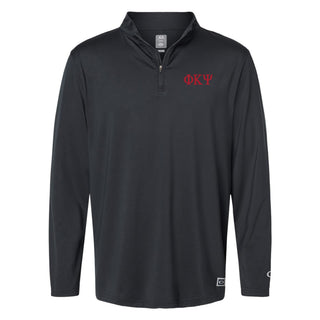 Phi Kappa Psi Greek Letter Block LC Oakley Podium Quarter-Zip - Blackout