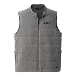 Phi Mu Delta Greek Letter Block LC Travis Mathew Cold Bay Vest - Quiet Shade Grey
