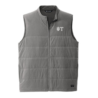 Psi Upsilon Greek Letter Block LC Travis Mathew Cold Bay Vest - Quiet Shade Grey