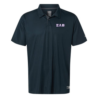 Sigma Lambda Beta Greek Letter Block LC Oakley Hydrolix Polo - Blackout