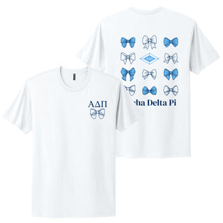 Alpha Delta Pi Greek Bow Bliss NLA T-Shirt - White