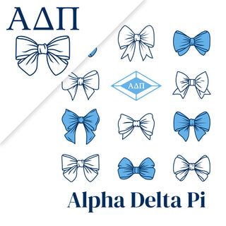 Alpha Delta Pi Greek Bow Bliss Crewneck Sweatshirt - White