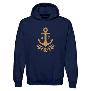 Delta Gamma Greek Primary Logo Hoodie - Navy