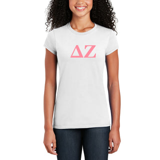 Delta Zeta Greek Letter Block Womens T-Shirt