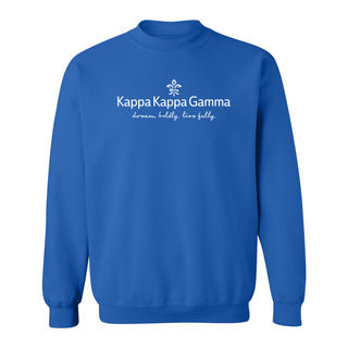 Kappa Kappa Gamma Primary Wordmark Crewneck Sweatshirt - Royal