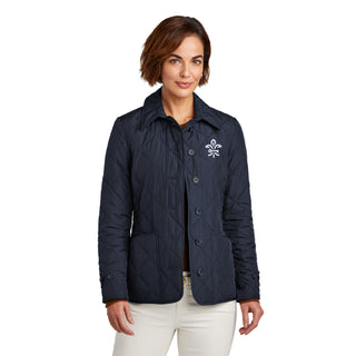 Kappa Kappa Gamma Primary Logo LC Brooks Brothers Women's Quilted Jacket - Night Navy