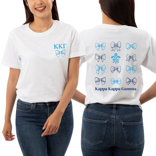 Kappa Kappa Gamma Greek Bow Bliss NLA T-Shirt - White