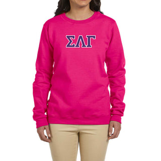 Sigma Lambda Gamma Greek Letter Block Crewneck Sweatshirt