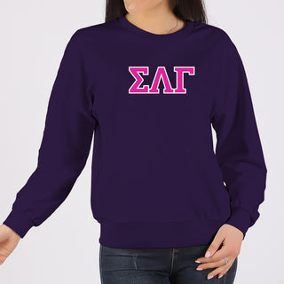Sigma Lambda Gamma Greek Letter Block Crewneck Sweatshirt